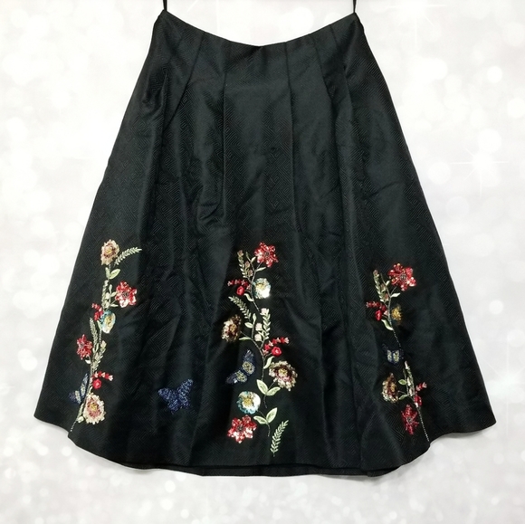 🍒NWT🍒 TED BAKER EMBROIDERED FULL SKIRT - Picture 8 of 10